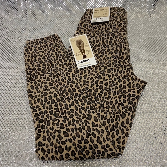 𝅺nwt CI SONO leopard Jeans Sz 7 skinny - Picture 6 of 6